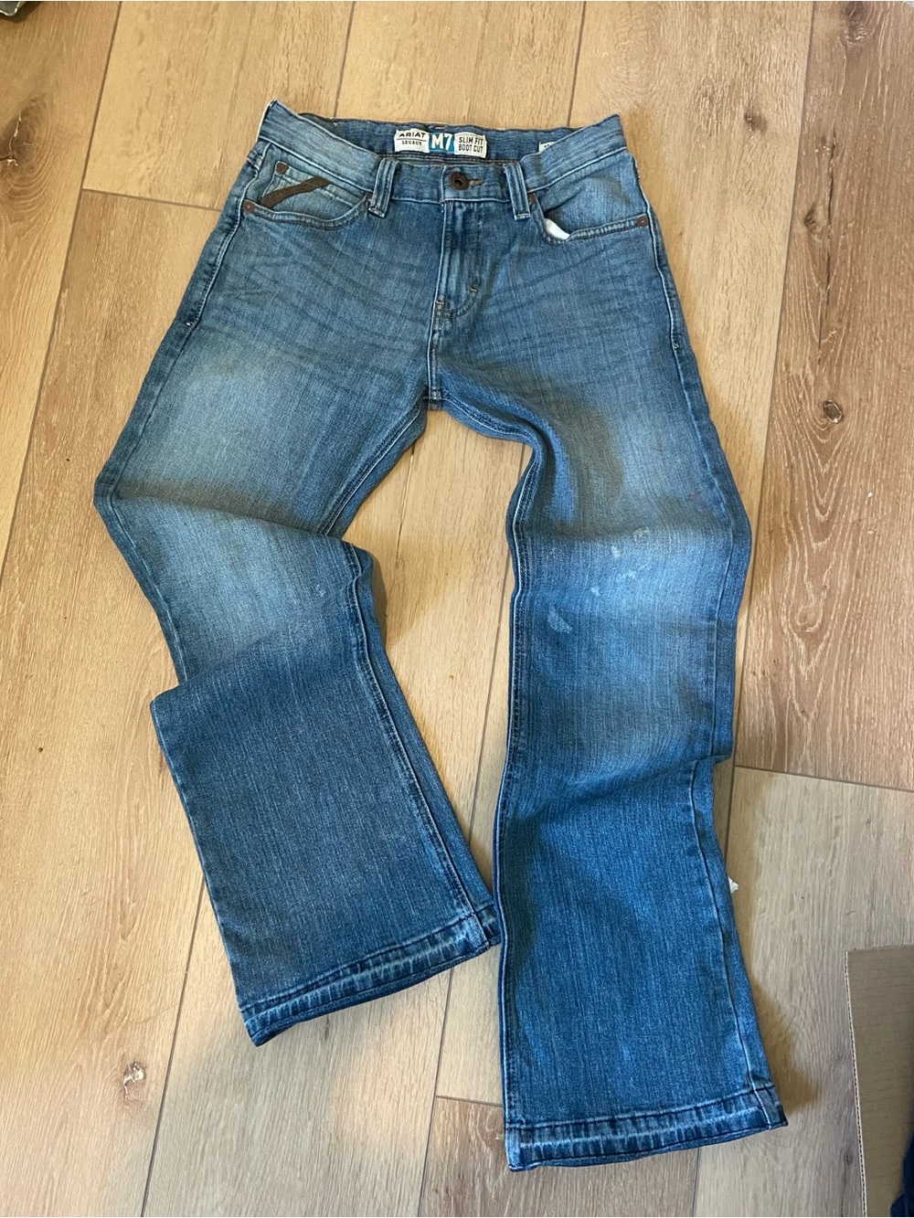 Ariat M7 Legacy Men's Blue Denim Jeans Slim Fit Boot Cut 29/32
